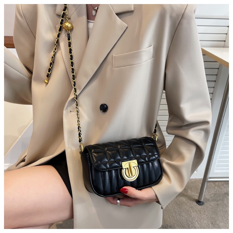 Túi xách nữ, túi đeo chéo da trám khóa xoay tròn thời trang cao cấp