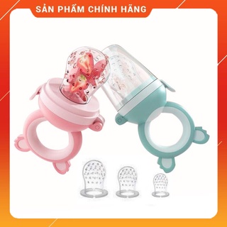 Túi nhai ăn dặm chống hóc có 3 núm nhai cho bé