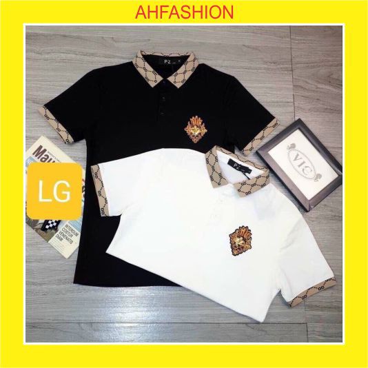 Áo thun nam polo tay ngắn có cổ thêu logo vải cotton co dãn mẫu mới đẹp cao cấp AHFASHION