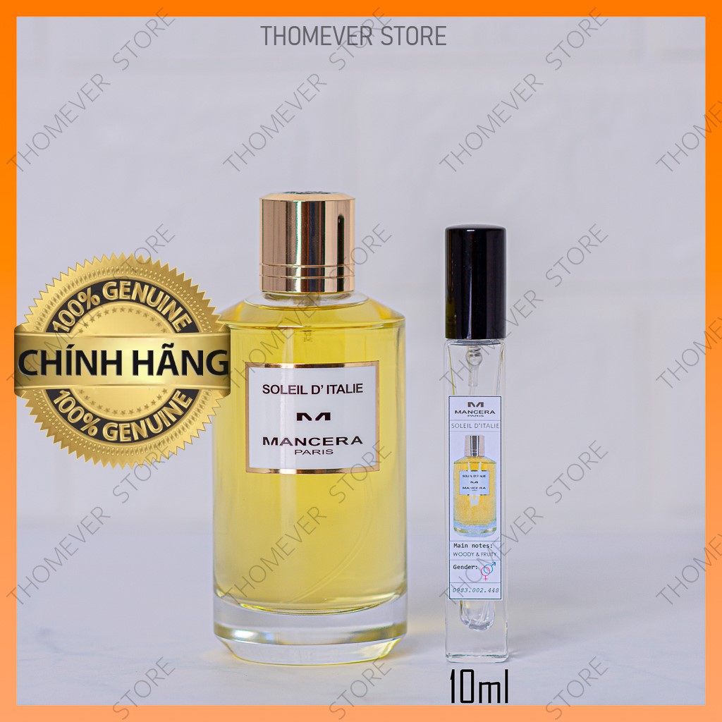Nước Hoa Nam Mancera Soleil D'Italie [ Mẫu Thử ]