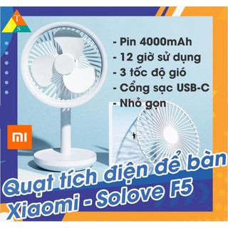 [xiaomi268] QUẠT TÍCH ĐIỆN XIAOMI SOLOVE F5 | BH 7 ngày - Hàng Chính Hãng - 1 Đổi 1 trong 30 ngày