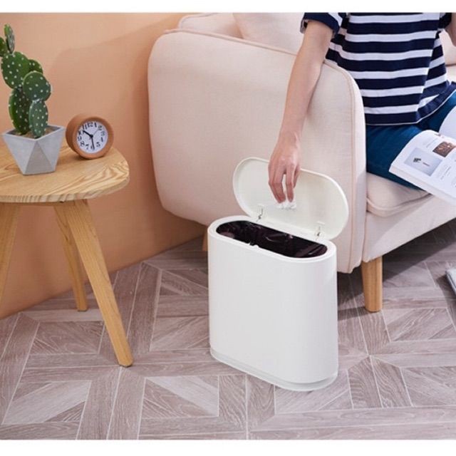 thùng đựng rác thông minh ecoco, thùng rác kháng khuẩn 10l e1906
