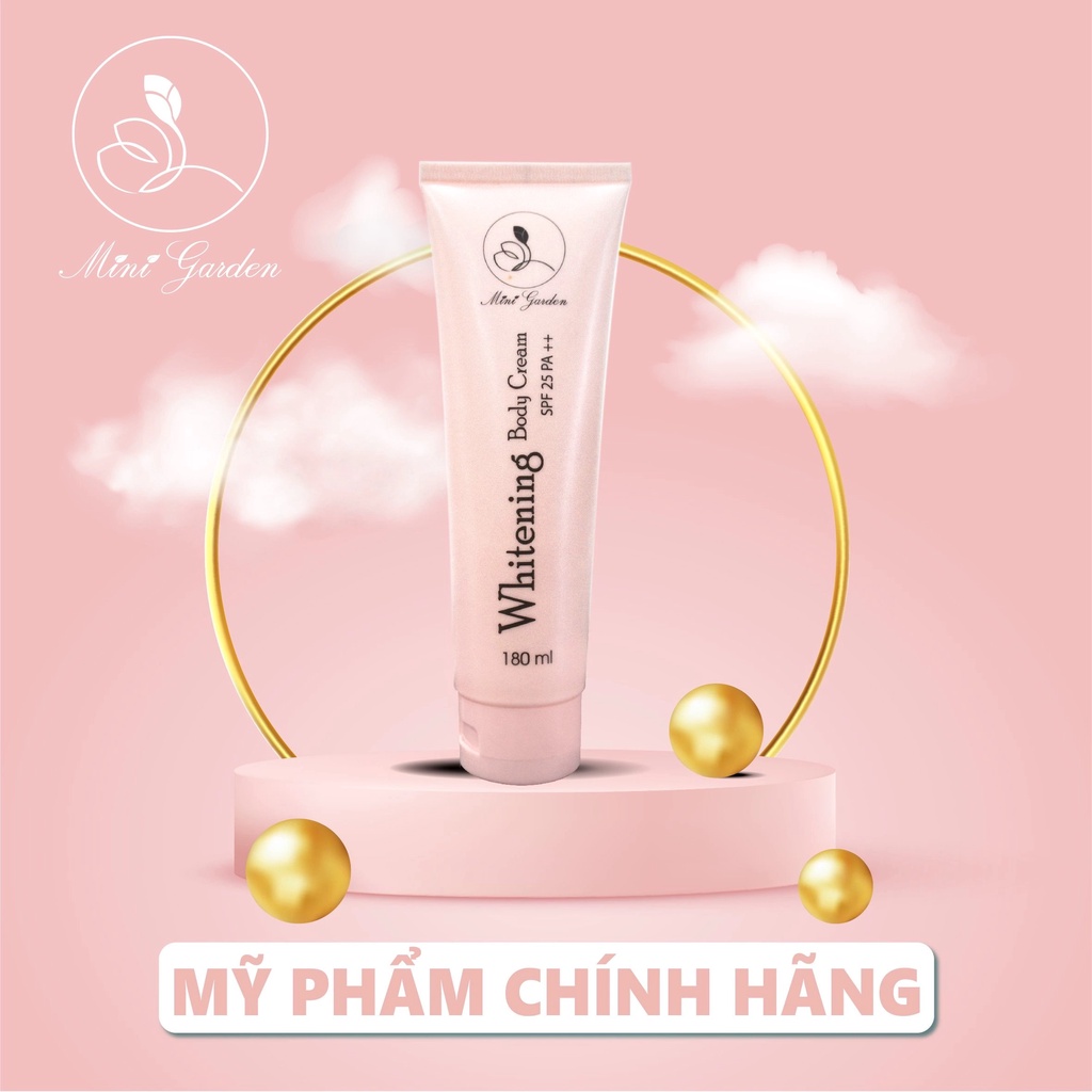 (Xả lỗ) Kem body men bia kem dưỡng da toàn thân Mini Garden whitening body cream SPF 25 PA ++ dưỡng trắng da 180m PV1007