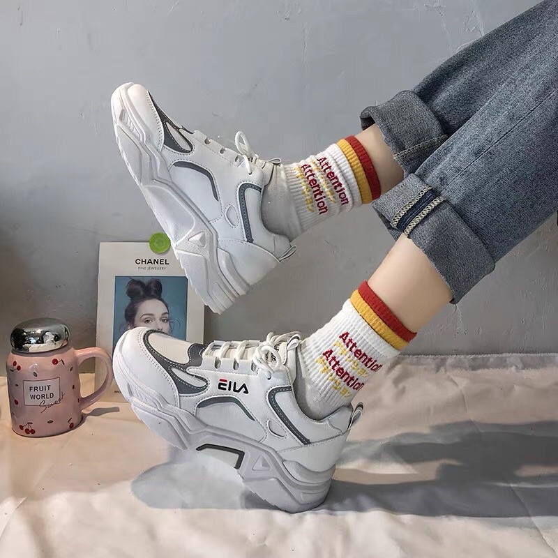 Giày thể thao nữ Ulzzang Eila viền phản quang cá tính phối màu | BigBuy360 - bigbuy360.vn