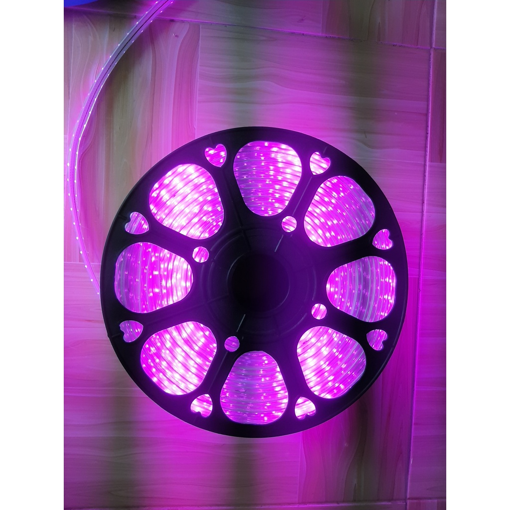 5 Met Đèn Led Dây Đôi Màu Hồng 2835 Trang Trí Hắt Trần, Quấn Cây - Led Dây Màu Hồng (mua 20m tặng bộ nguồn)