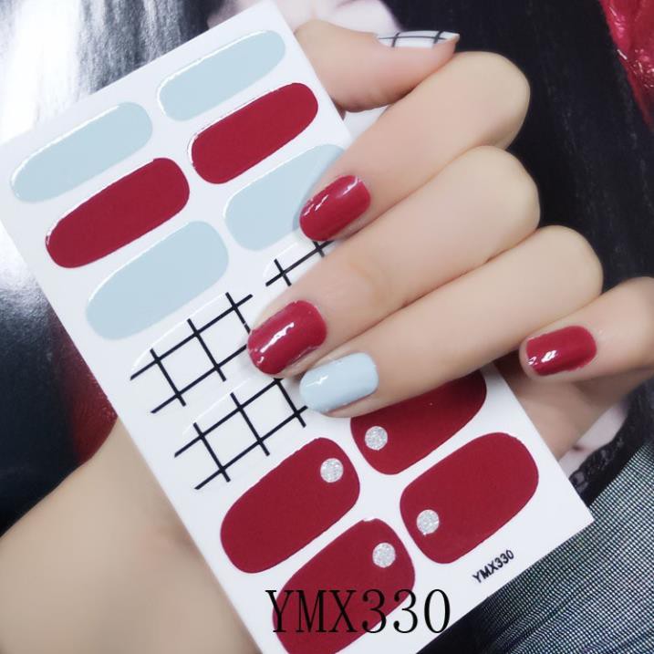 Bộ dán móng tay không thấm nước 14 móng nail sticker 325 327
