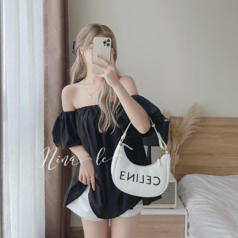 Áo Trễ Vai Hot Nhiều Màu Chất Đẹp Tay Phồng Dáng Rộng Xoè Ulzzang Kiểu Dáng Bánh Bèo Tiểu Thư Hot