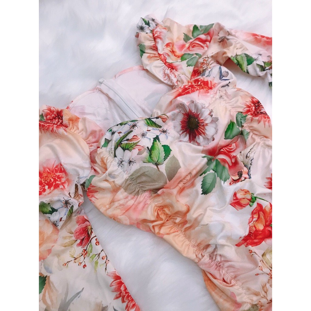 ĐẦM NỮ BODY TAY DÀI NHÚN THÂN (CÓ MÚT NGỰC) THỜI TRANG THIẾT KẾ VESTA TD70