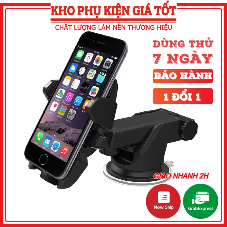Kẹp điện thoại trên ô tô xoay 360, giá đỡ đa năng 3 chức năng cho xe hơi