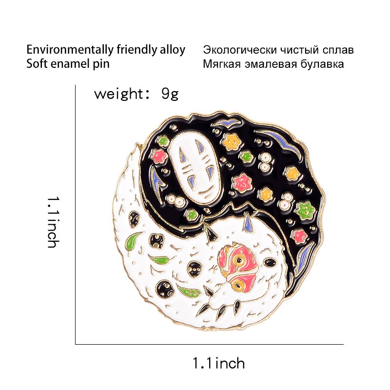 Ghim Cài Áo Hình Công Chúa Mononoke Đáng Yêu