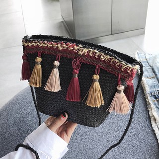 Túi cói thổ cẩm vintage