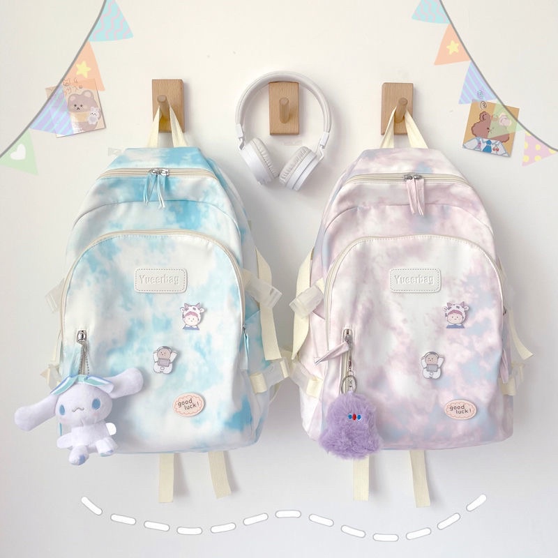 Balo loang màu chống thấm nước tặng kèm 5 pin cài+ 1 gấu treo