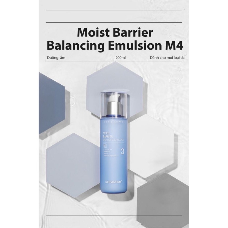 Sữa dưỡng ẩm đa tầng chống mất nước xuyên biểu bì  DERMAFIRM 200ml  - Dr.Trang