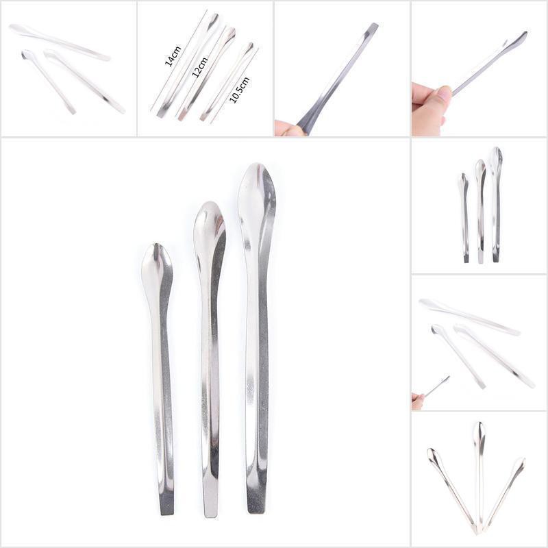 Bộ 3 muỗng bằng thép không gỉ y tế bền bỉ dùng trong phòng thí nghiệm