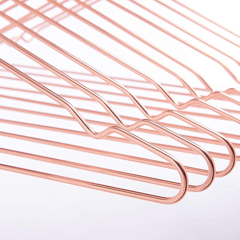 Bộ 10 Móc Treo Quần Áo Bằng Kim Loại Chịu Được Sức Nặng Tiết Kiệm Không Gian