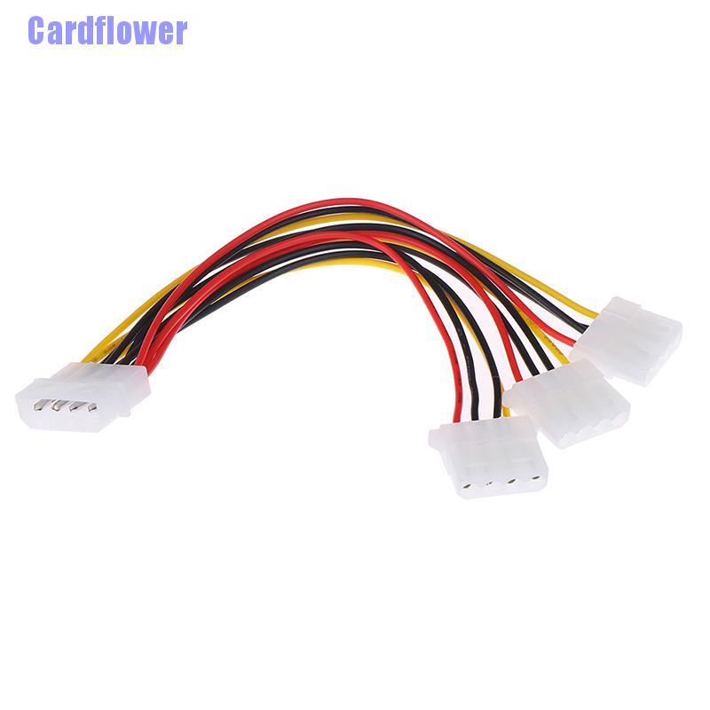 Cardflower  4 Pin IDE 1-to-3 Molex IDE Female Power Supply Splitter Exentsion Adapter Cable