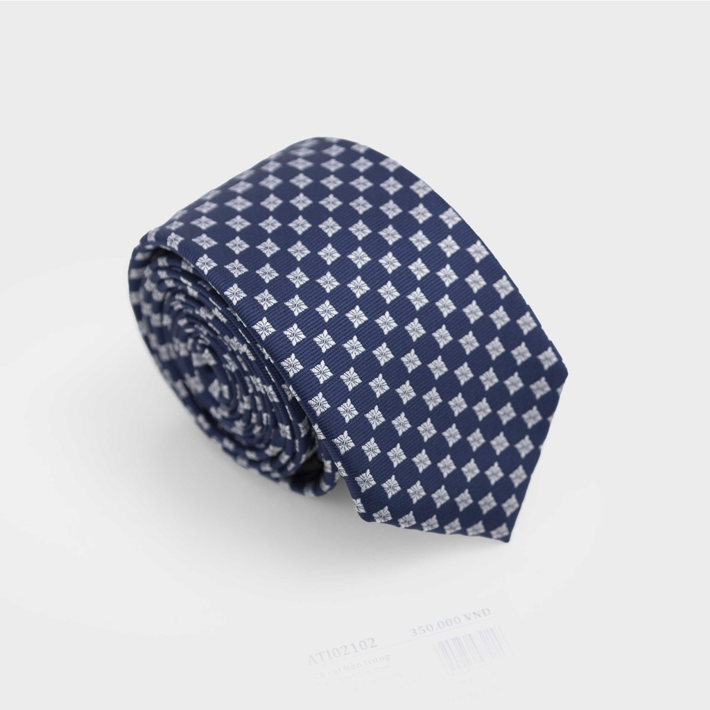 Cà vạt nam ARISTINO họa tiết hoa vuông ấn tượng và độc đáo, kèm hộp quà tặng sang trọng - ATI02102