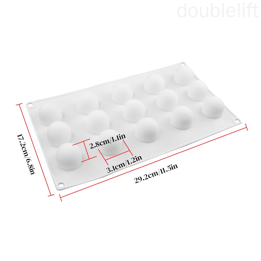 Khuôn Silicone Làm Bánh Tạo Hình Quả Cầu 3d 15 Ngăn Tiện Dụng