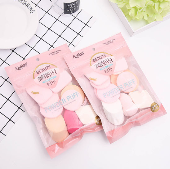 Raffer Bông mút trang điểm kem nền phấn phủ bộ 6 miếng - Bộ đánh phần và set trang điểm Sponge Makeup cao cấp RF211