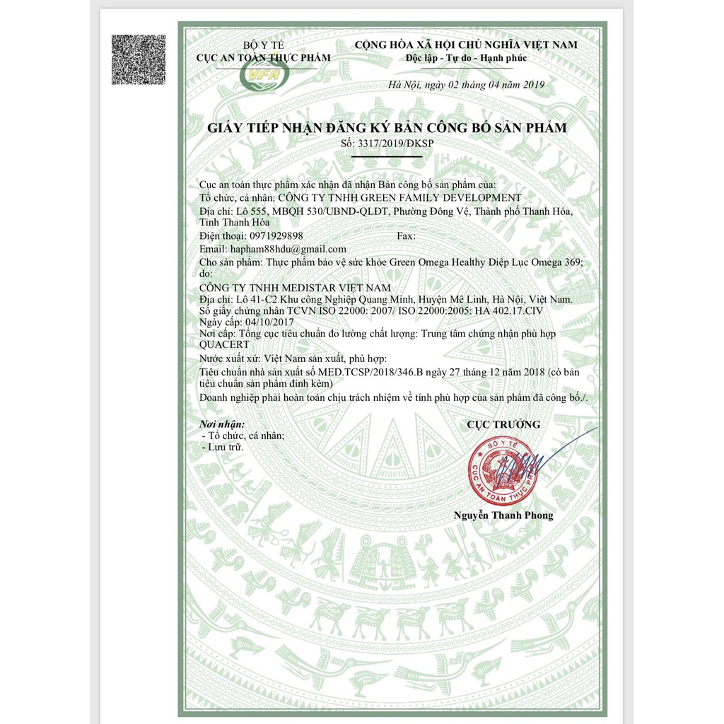 Gói Diệp Lục Collagen GREEN FAMILY Hộp 30 Gói 60g | BigBuy360 - bigbuy360.vn