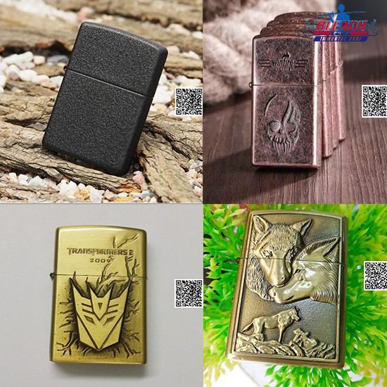 1474 Mô hình bật lửa Zippo hình Anime Bleach Blue Dragon Transformer Liên minh Huyền thoại