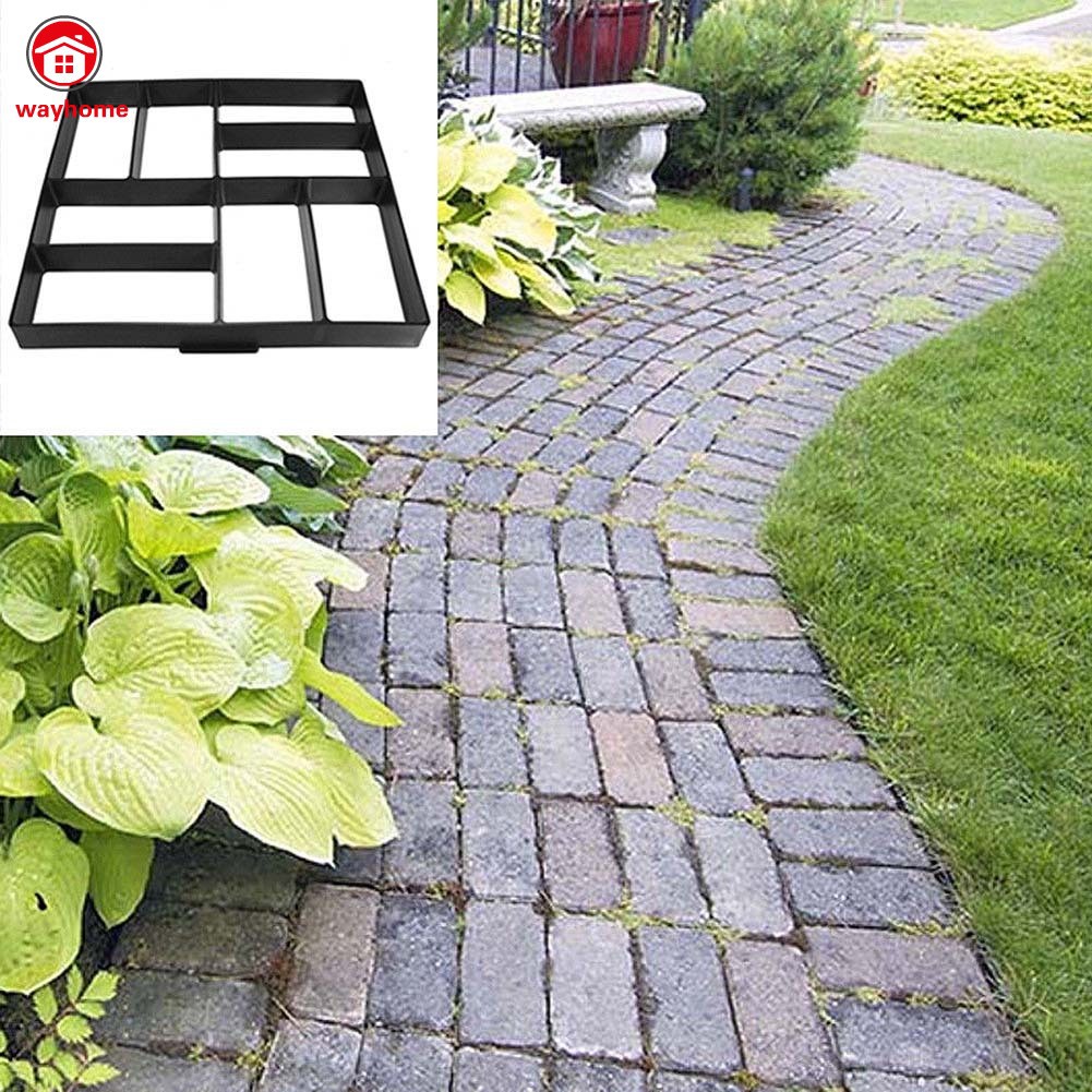 Khuôn nhựa đúc xi măng làm đá lát sân vườn DIY độc đáo