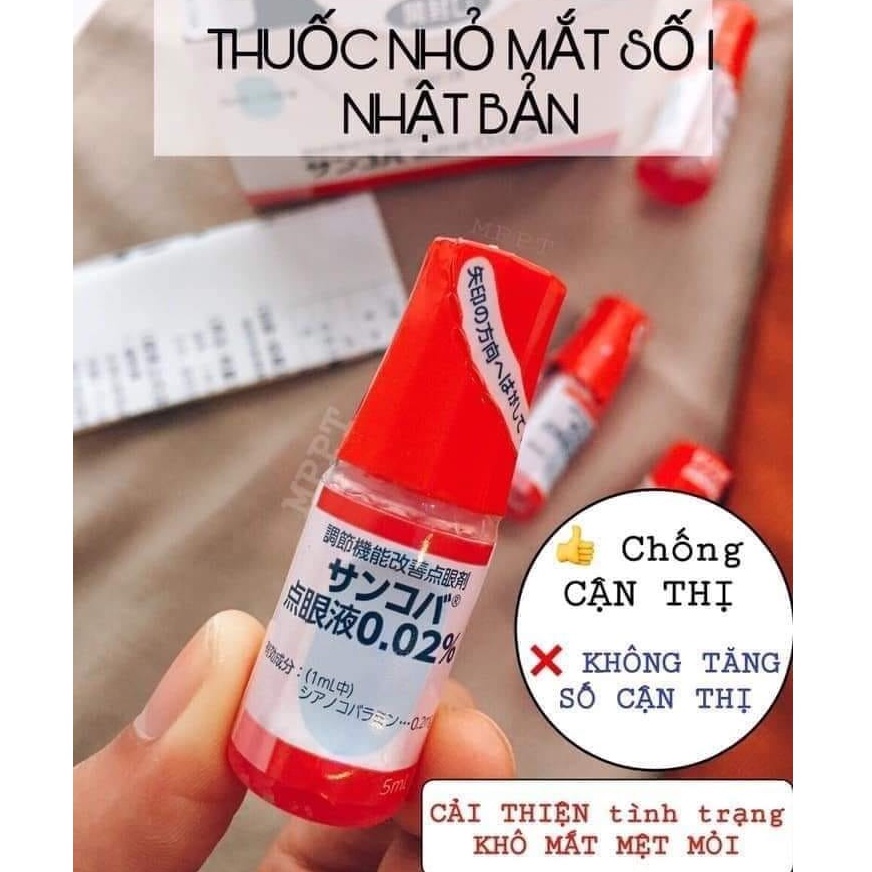 (Giá sỉ) Nhỏ mắt cận thị Sancoba Nhật Bản 5ml