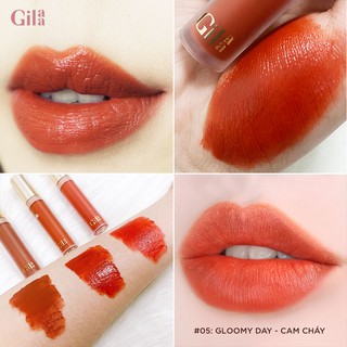 Son kem lì Gilaa Long Wear Lip Cream Full Size (5g) 05Gloomy Day - Cam Cháy