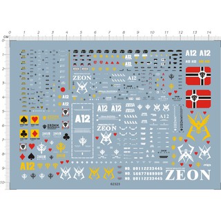 Decal nước mg 1/100 zaku char