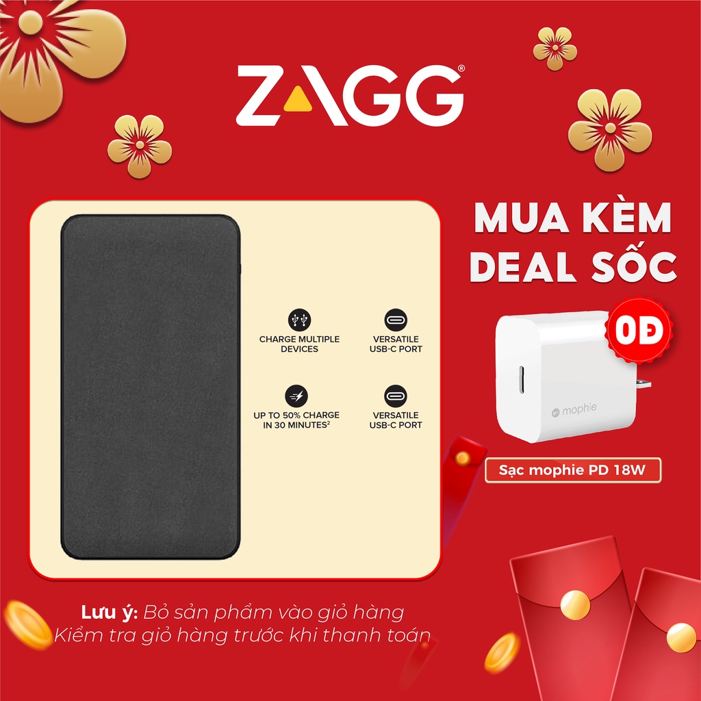 Sạc dự phòng mophie powerstation 20,000mAh PD - Hỗ trợ sạc nhanh