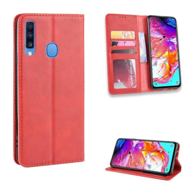 Bao da dạng ví Samsung A20s  hit nam châm, ngăn đựng thẻ tiền tiện lợi
