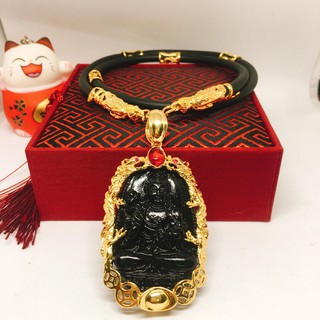 Dây chuyền Phong thủy Bạc Thái mặt Quan âm cao cấp may mắn