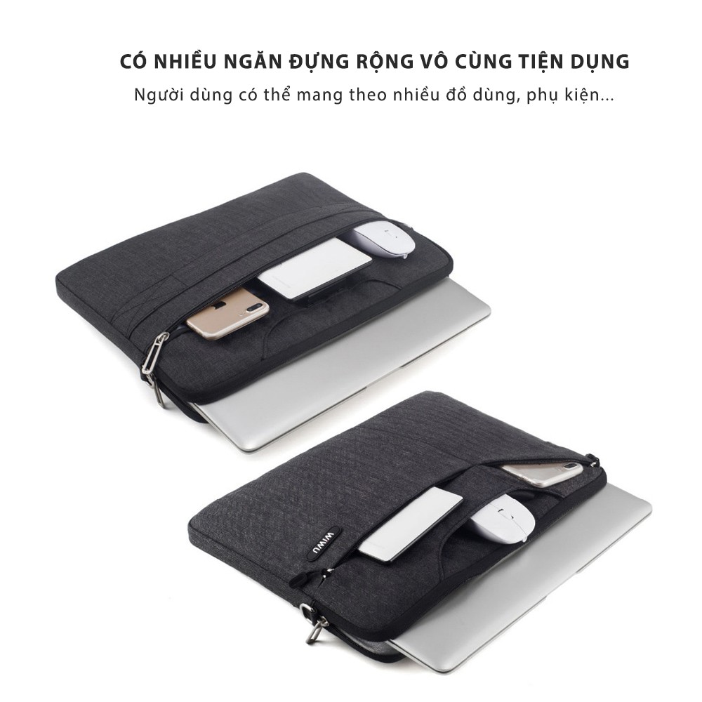 Túi đeo Laptop 13-15.4 inch chống sốc, chống thấm nước WiWU Sleeve Case