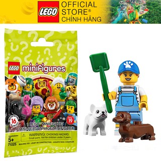 [Lego Official - Có Sẵn] Nhân vật LEGO Minifigures Series 19 71025 Dog Sitter - Cô gái chăm sóc chó