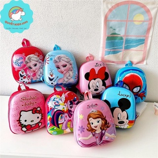 Balo trẻ em, balo đi học mẫu giáo mầm non chống nước cho bé trai bé gái siêu nhân công chúa Elsa Micky Quyet Kids 1995