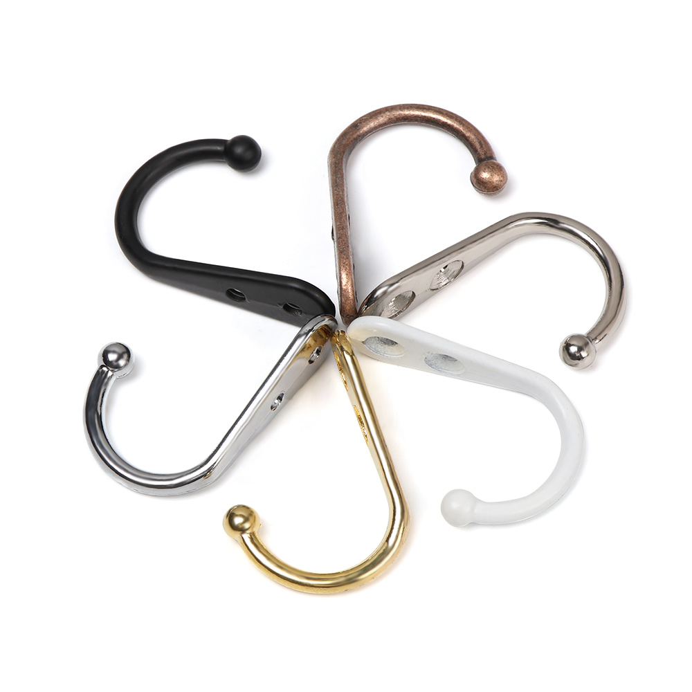 Bộ 5 móc treo mũ gắn tường màu đồng làm từ hợp kim kẽm phong cách cổ điển