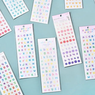Set 2 Tấm Sticker Alphabet Number