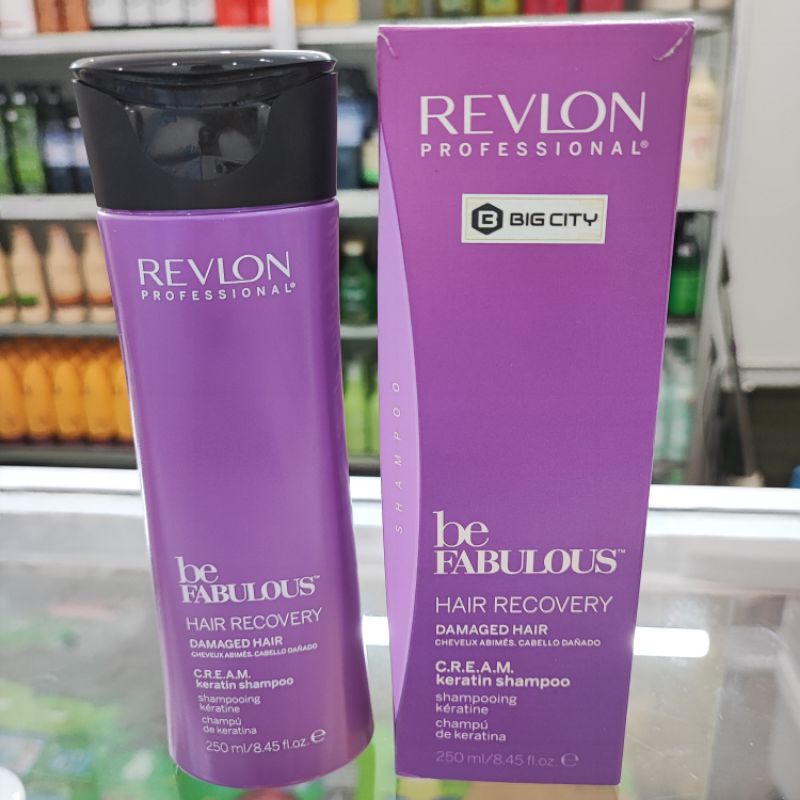 DẦU GỘI XẢ TINH CHẤT KERATIN PHỤC HỒI VÀ SUÔN MƯỢT REVLON BE FABULOUS HAIR RECOVERY CREAM KERATIN 250ML*2