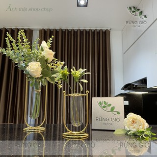 LỌ HOA THỦY TINH VIỀN KIM LOẠI, trang trí decor, ảnh thật, giá bán cho 1 lọ ( không kèm hoa)