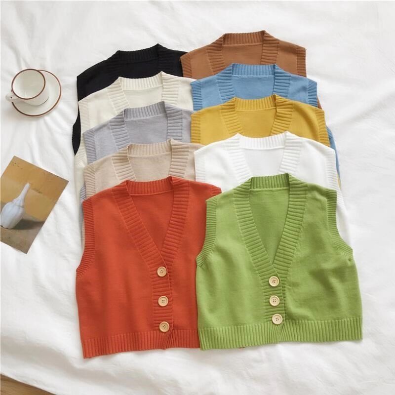 Áo khoác cardigan NZN bằng vải dệt kim mỏng không tay dáng rộng thời trang mùa thu cho nữ có 8 màu tùy chọn
