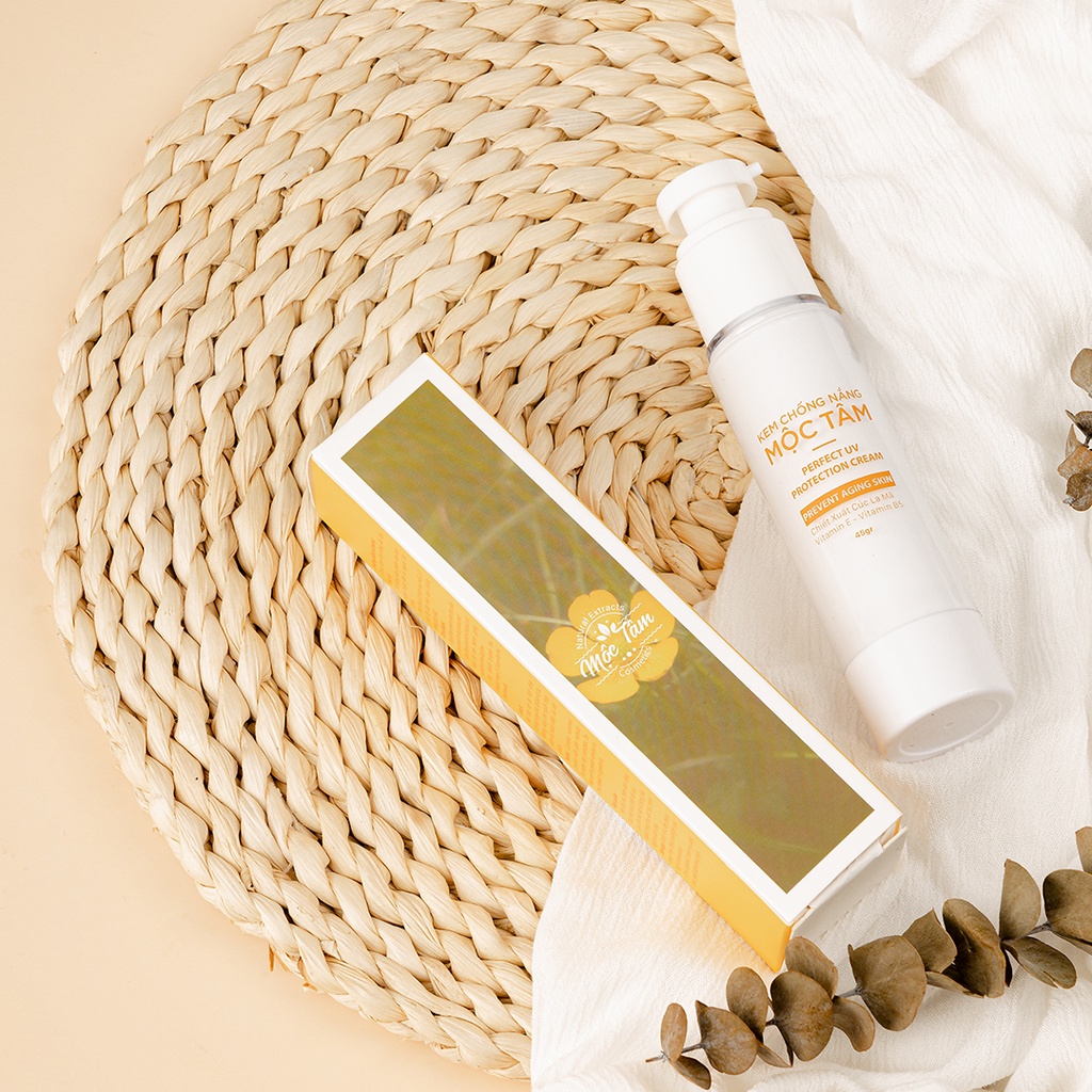 Kem Chống Nắng Mộc Tâm SPF50 PA+++ 45g - Chống Nắng Dưỡng Da