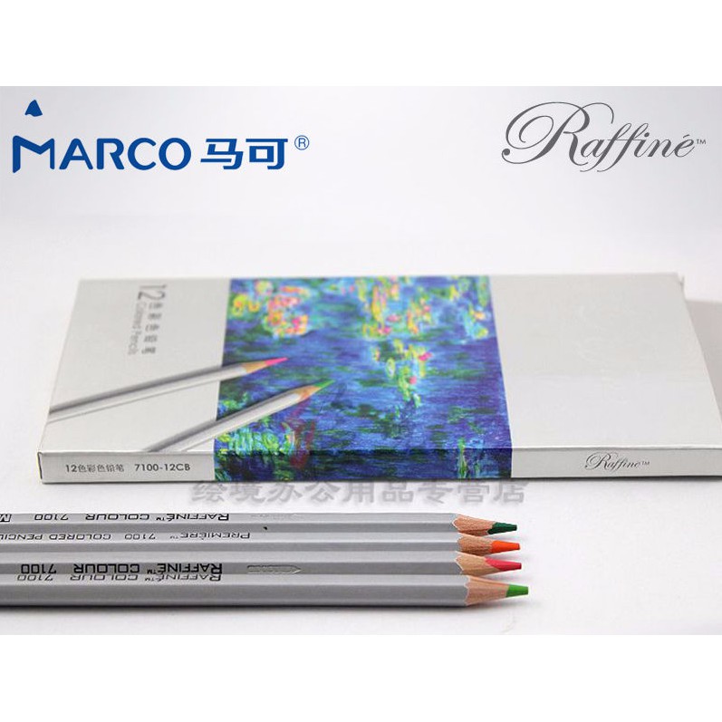 Chì màu khô MARCO RAFFINE 12/24 màu (Hộp giấy và Hộp thiếc)