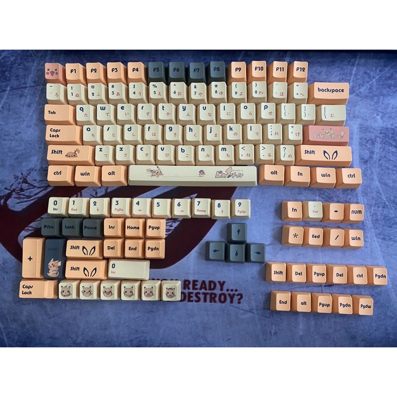 Keycap Pikachu PBT XDA OEM Profile Dành Cho Bàn Phím Cơ