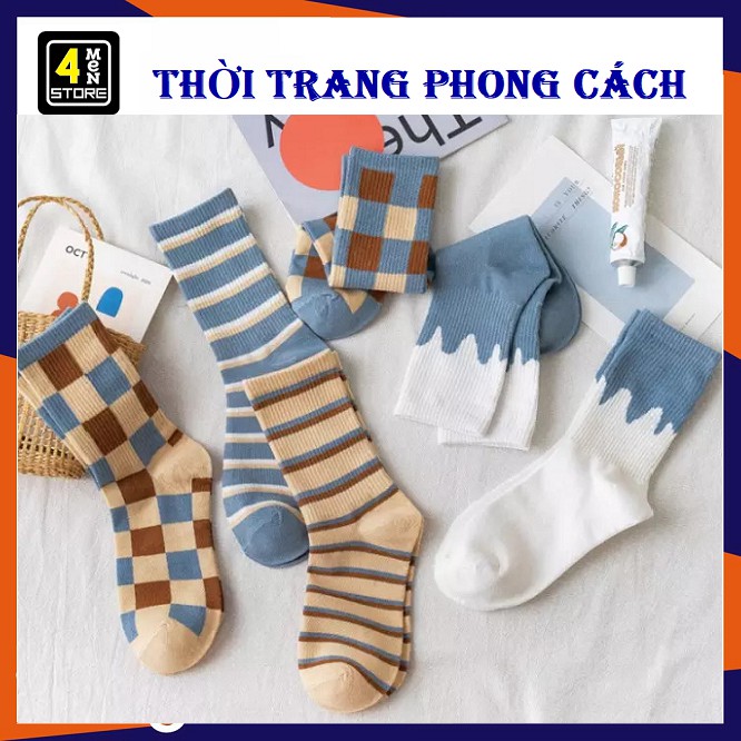 ⚡ Siêu Chất ⚡ Vớ Unisex Cổ Cao Style Hàn Quốc Siêu Ngọt Ngào , Tất Nam Nữ Cổ Cao Siêu Thấm Hút Mồ Hôi Cực Tốt - Siêu Bền