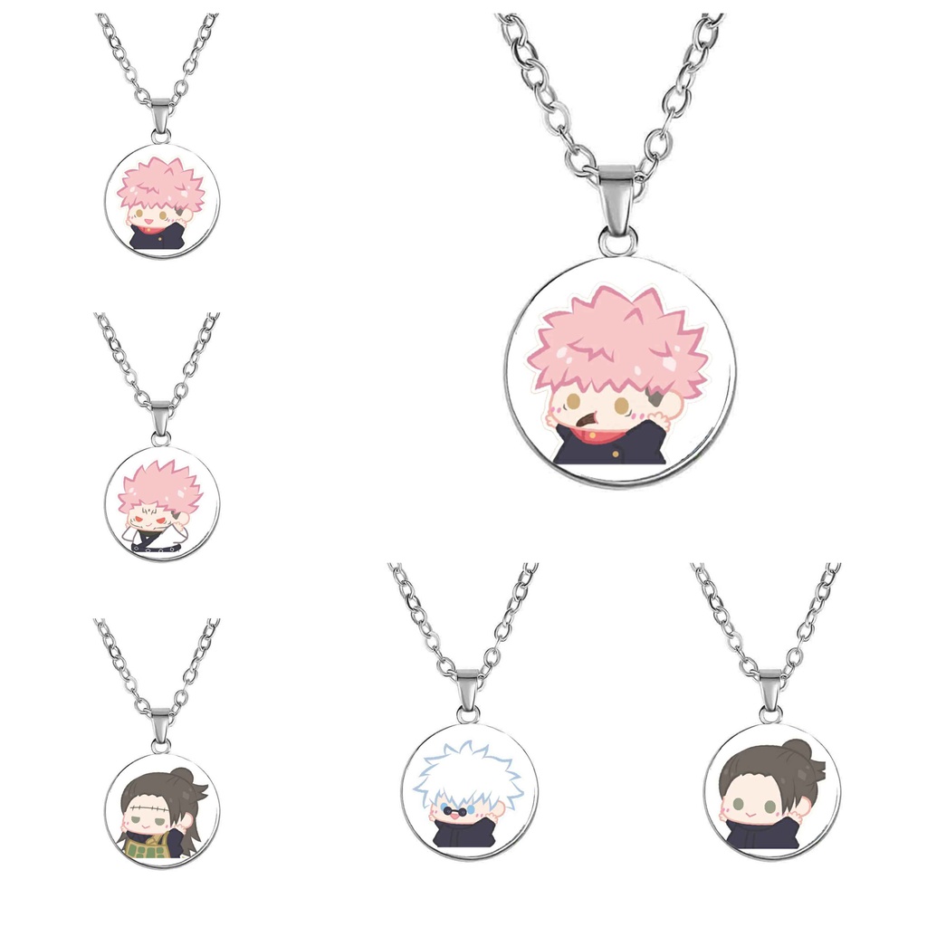 Vòng cổ in hình nhân vật JUJUTSU KAISEN VER TẬP THỂ DỤC  anime chibi xinh xắn quà tặng độc đáo