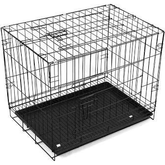 Lồng Sắt Sơn Tĩnh Điện Size M:D60 x R42 x C45cm - Hàng Cao Cấp Xuất Khẩu - Chuồng cho chó mèo