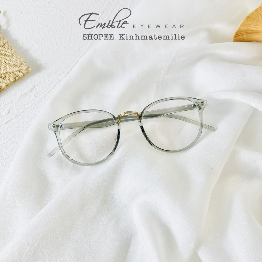 Gọng kính tròn nhựa dẻo mảnh nhẹ nam nữ Emilie eyewear phụ kiện thời trang 209