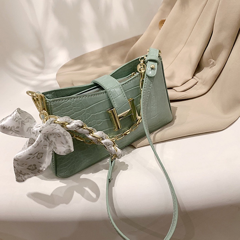 Túi đeo vai IELGY họa tiết da cá sấu hợp thời trang cho nữ