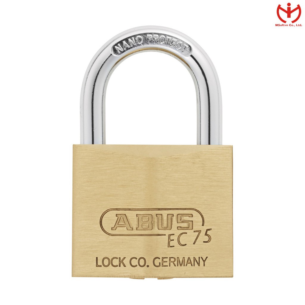 [Hỏa tốc HCM] Ổ khóa ABUS 75/40 thân đồng rộng 40mm 3 chìa vi tính - MSOFT