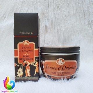 Combo Kem Dưỡng Thể 300ml + Nước Hoa 100ml Tesori D'oriente Hương Hoa Sen Ý